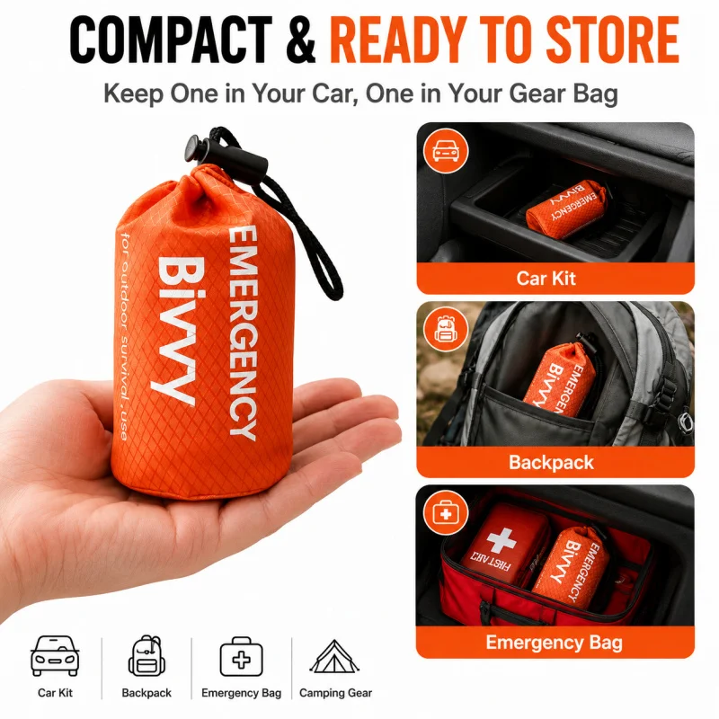 Bivy Bag Emergency - Kantong Tidur Darurat, Kantong Bivy Film